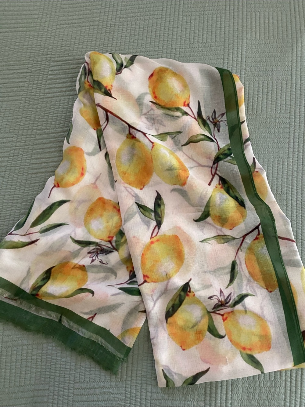 Lemon Grove Print Scarf Joy Susan lightweight fabric NWT